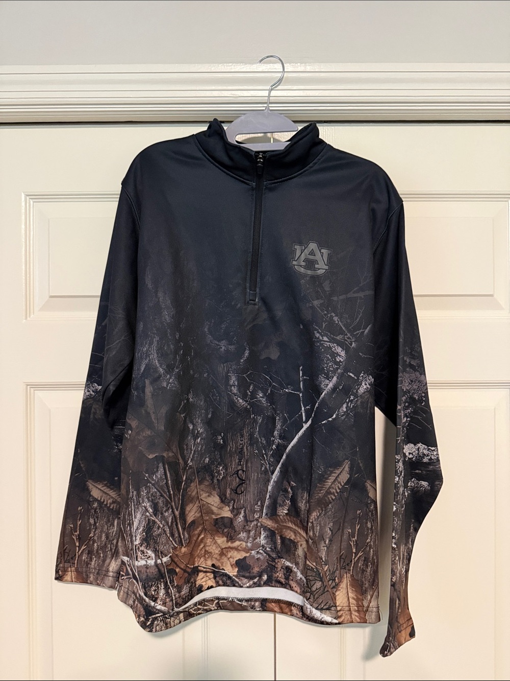 Auburn Colosseum Black and Brown Camo Half-Zip Pullover